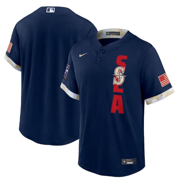 Men Seattle Mariners Blue 2021 All Star Game Nike MLB Jersey->seattle mariners->MLB Jersey